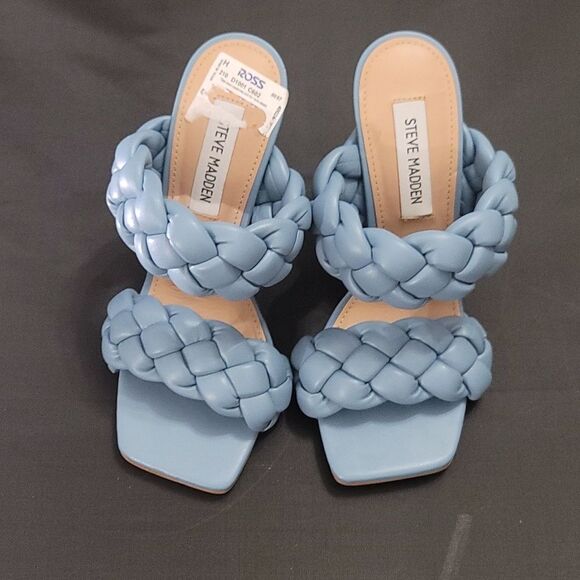 BRAND NEW STEVE MADDEN WOMEN"S CHUNKY BRAIDED STRAP DETAILS KENLEY HEELE… - Picture 2 of 16